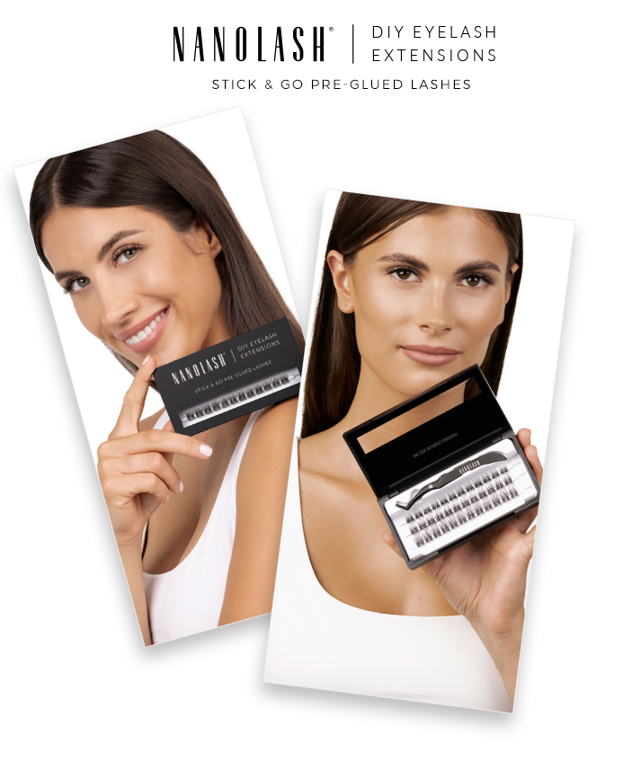 nanolah DIY Pre-Glued клъстерни мигли за домашно приложение